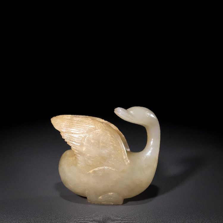 Hetian jade carving jade goose (1 of 9)
