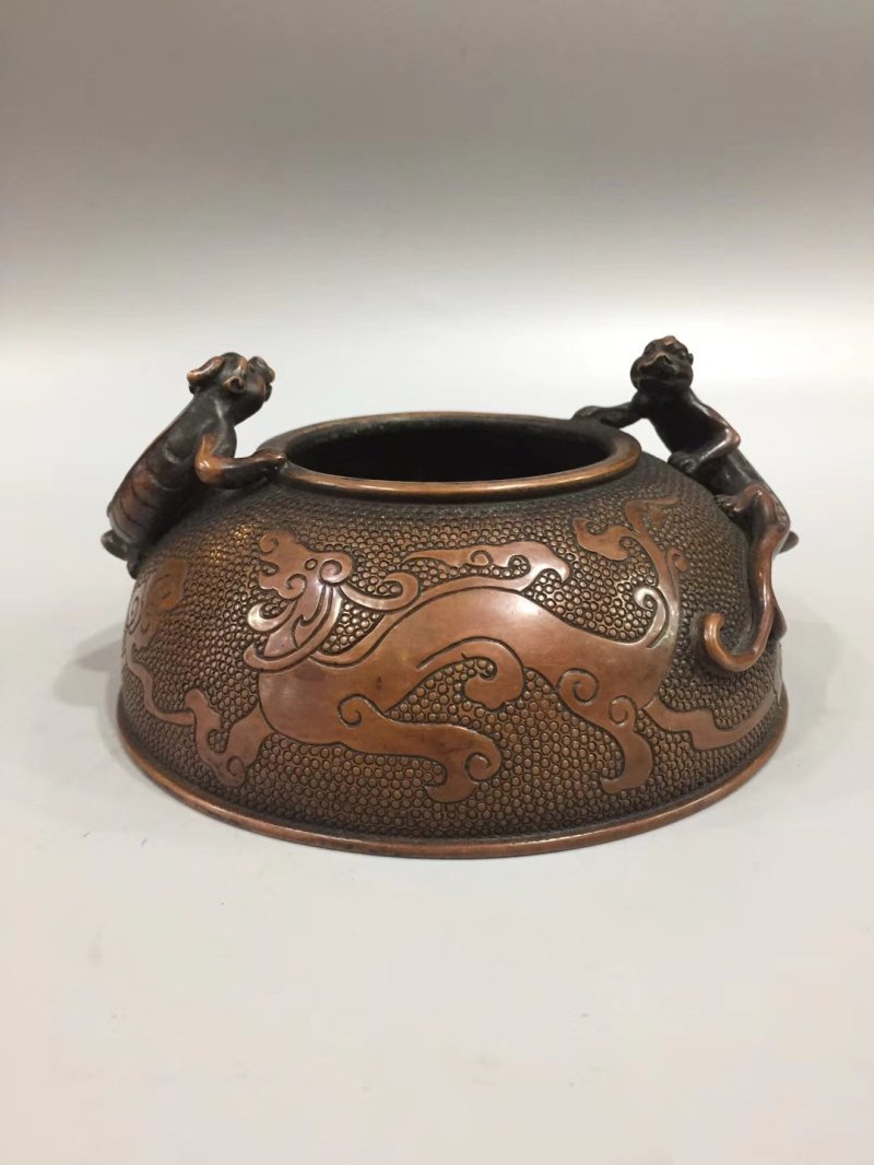 Pure copper dragon pattern pen wash (1 of 5)