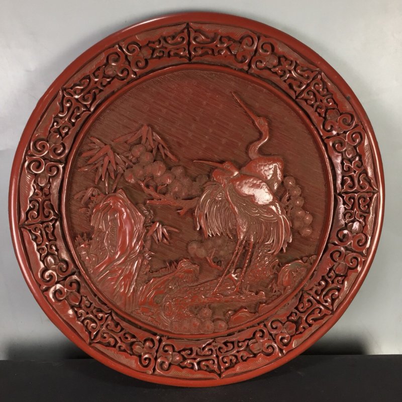Beautifully carved lacquer tray (1 of 7)