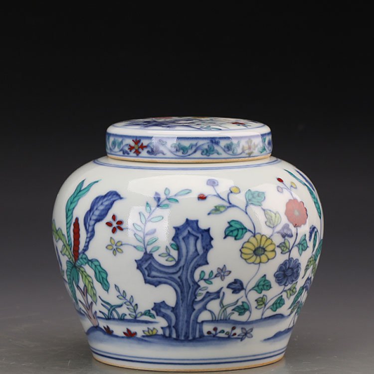 Ming Dynasty colored porcelain jar (1 of 9)