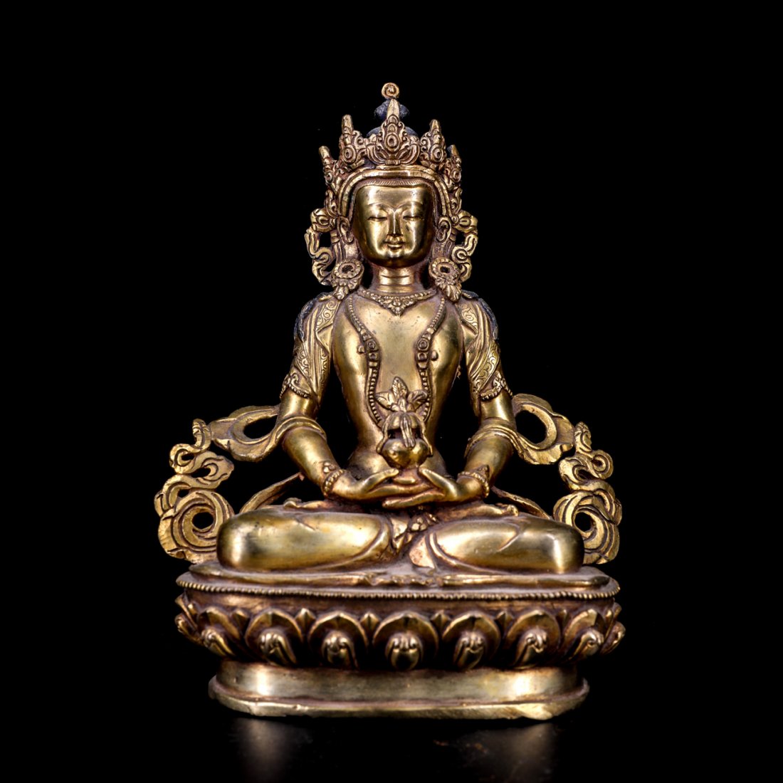 Tibetan Buddhist gold-plated bronze Buddha statue (1 of 5)