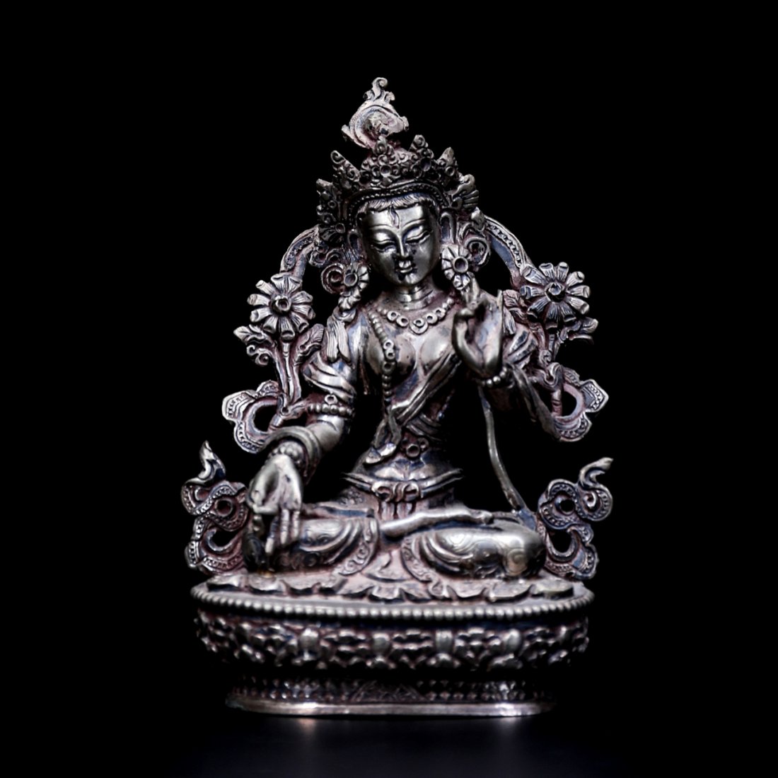 Tibetan Buddhism Sterling Silver Buddha Statue (1 of 5)