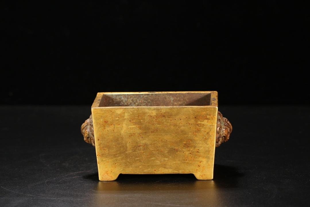 Double lion ear Four-legged incense burner (1 of 9)