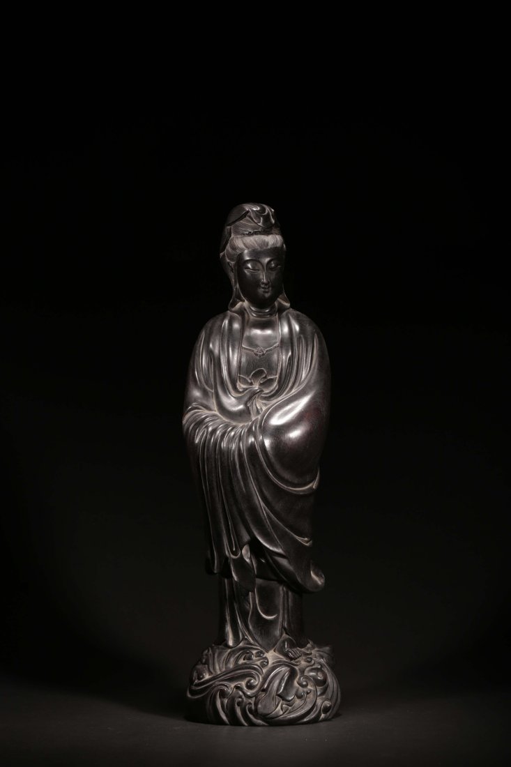 Rosewood carving Guanyin (1 of 9)