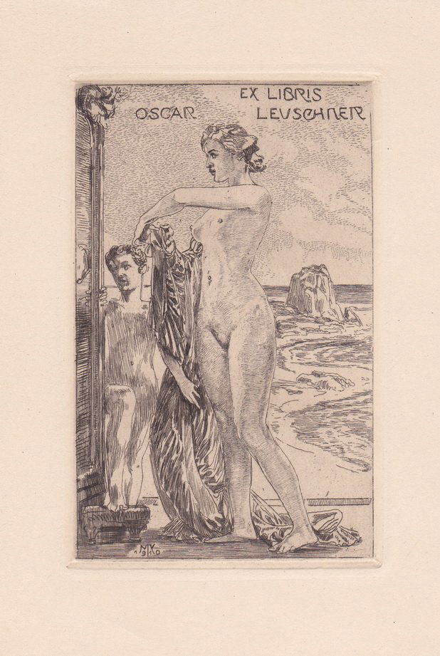 Germany-(Max Klinger)-Bookplate: Germany-(Max Klinger)-Bookplate Size: 9.5（3.74 in）x15cm（5.90 in）