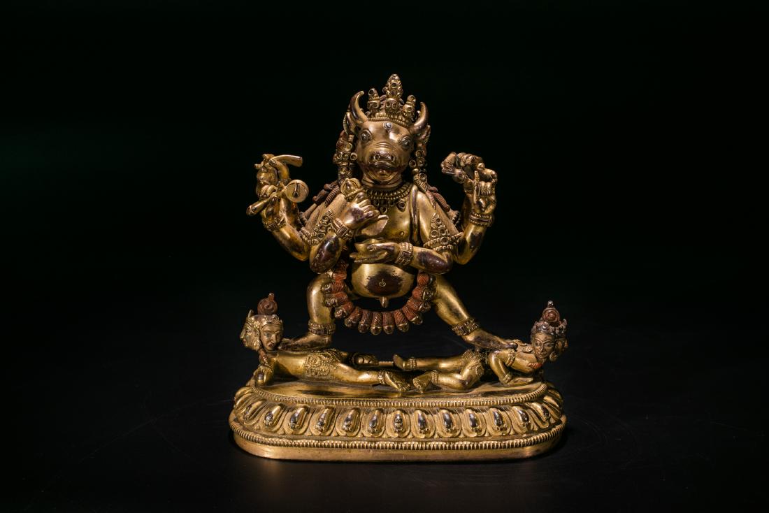 Gilt Bronze Figure Of Yamantaka (1 of 5)