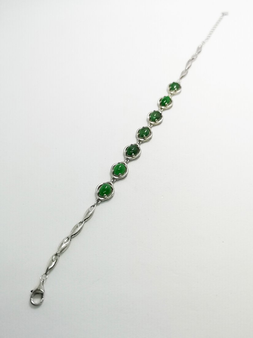 A Highly Translucent Burmese Natural Jadeite Bracelets (1 of 2)