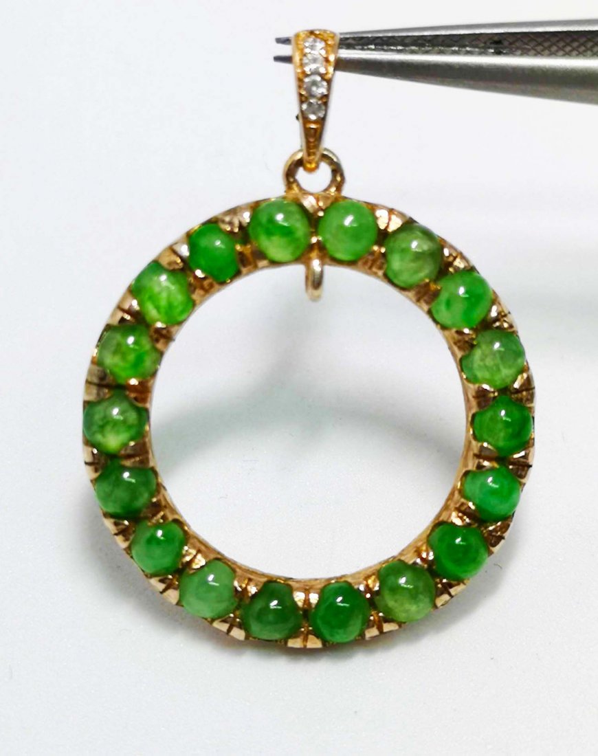 A Highly Translucent Burmese Natural Jadeite Pendants (1 of 1)