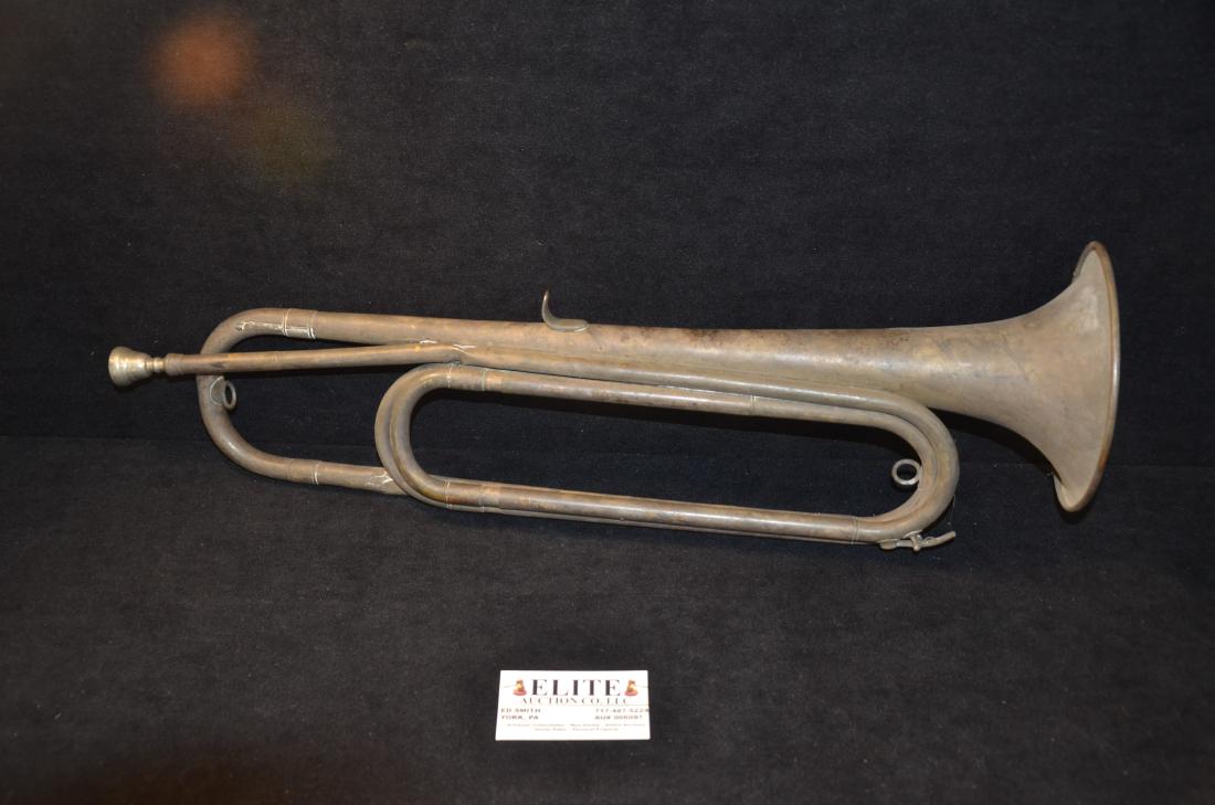 Antique Bugel Trumpet: Up for auction is a brass Trumpet / bugel in fair condition.