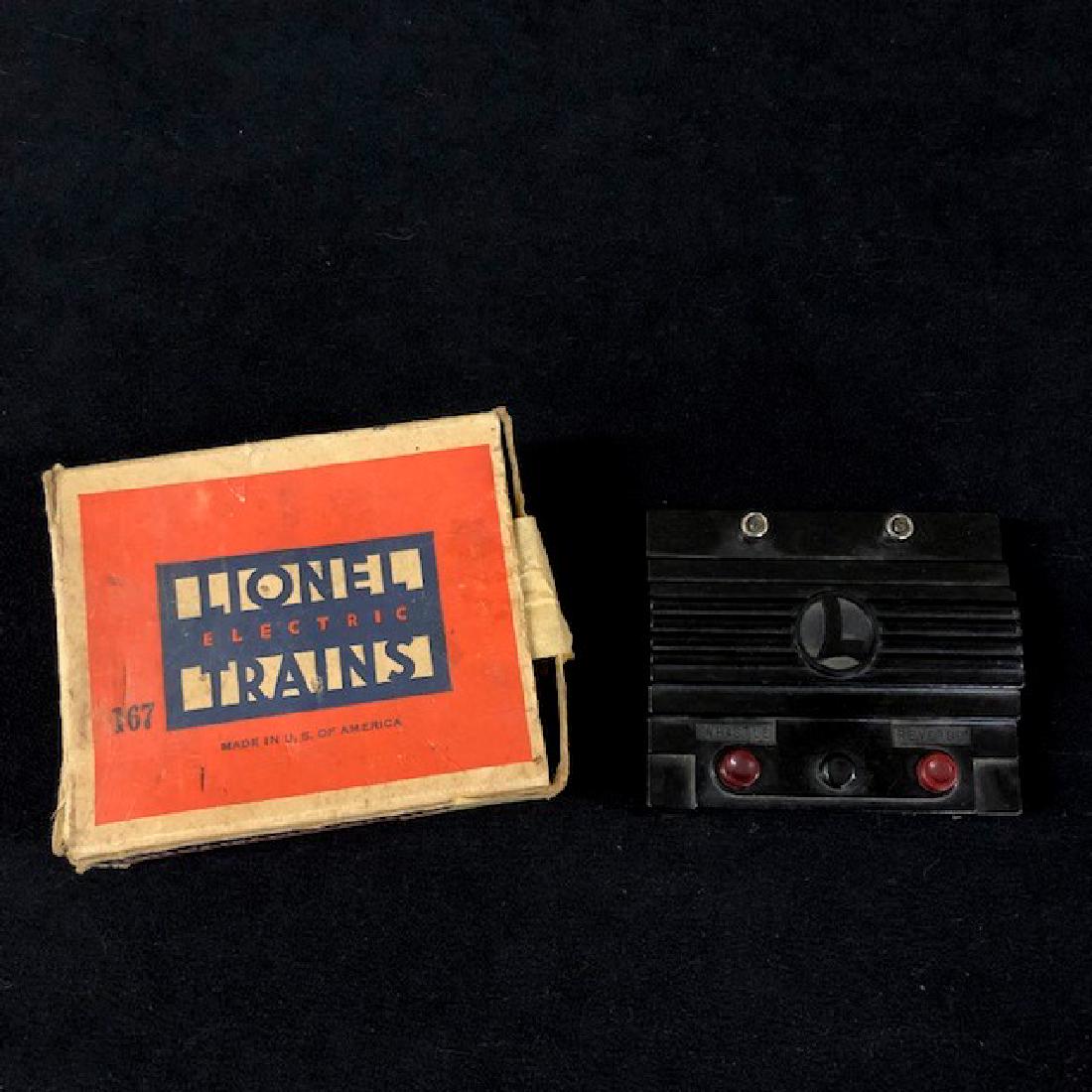 Lionel 167 Whistle Controller: Up for auction is a vintage Lionel 167 Whistle Controller with the original box.