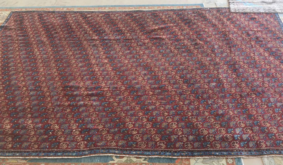 Old Turkish Antique Oushak Rug Carpet: 0 % Buyer's Premium This is an Antique Oushak Handmade Wool Rug. we will ship all the items, you will not have any efforts for shipping, We ship the items with UPS as soon as we receive the payment.