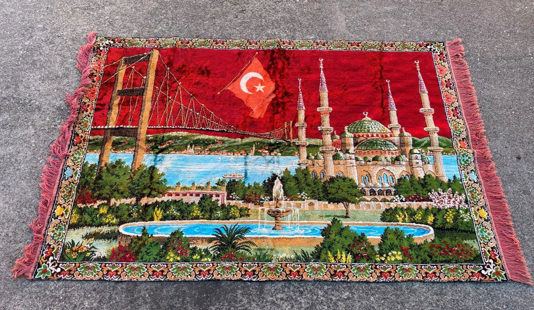 Wall Hanging Pictorial Turkish Fabric 3'11 x 5'6 (1 of 5)