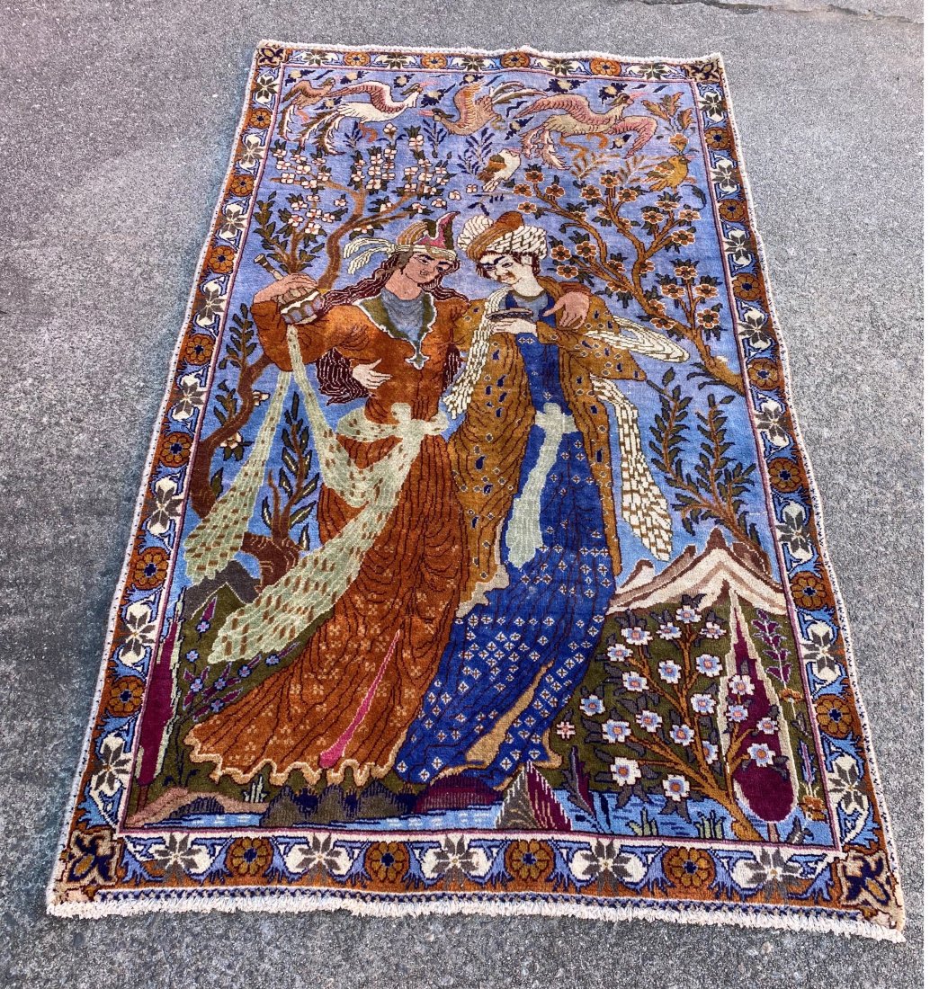Vintage Pictorial Persian Rug 3'9 x 6'3 (1 of 5)