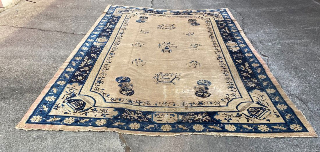 An Old Chinese Large Rug 9'2" x 12'4" (1 of 5)