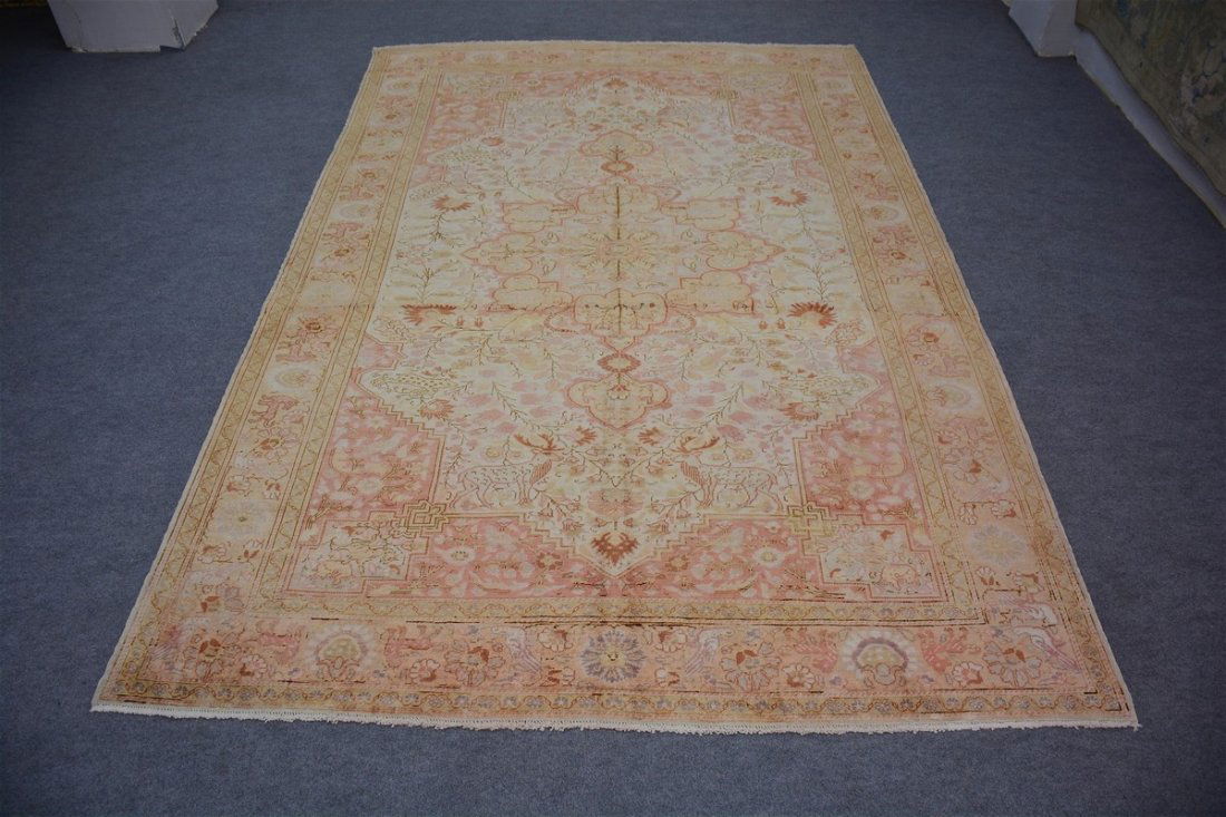 1950's Old Turkish Medallion Wool Rug 6'6" x 9'10" (1 of 6)