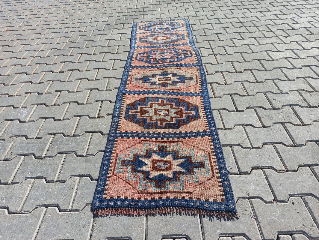 A Small Turkish Vintage Runner Rug 1'9" x 7' (1 of 5)