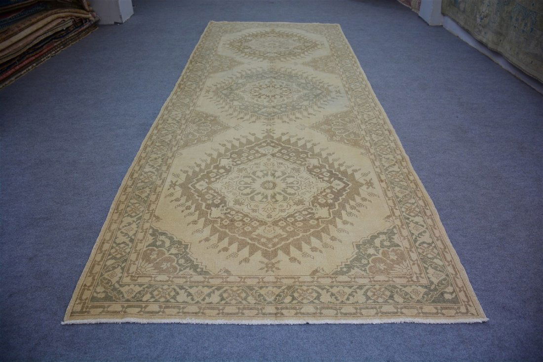 Two Identical Old Turkish Rugs 4'9" x13'1 & 4'8" x13'3 (1 of 12)