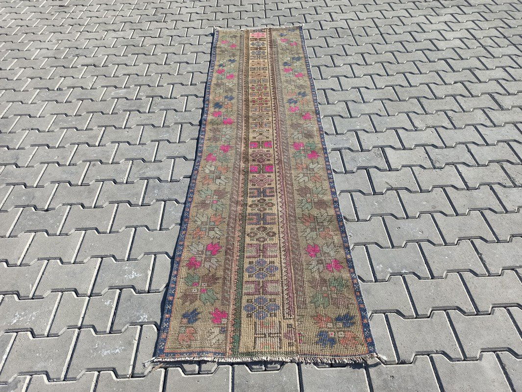 Vintage Turkish Small Wool Runner 2'1" x 8' (1 of 6)