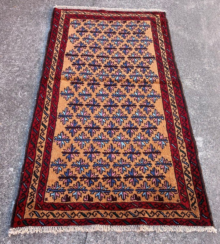 Afghani Vintage Wool Rug 3'5" x 6' (1 of 5)