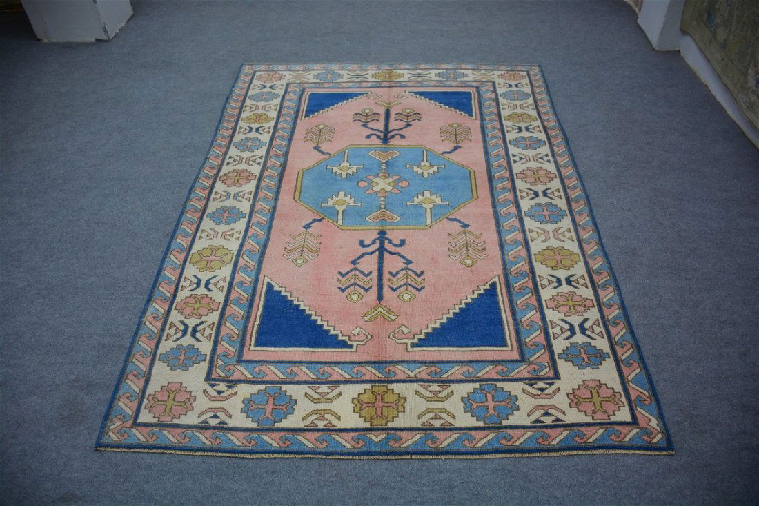 Vintage Turkish Balikesir Wool Rug 5'8" x 8'1" (1 of 6)