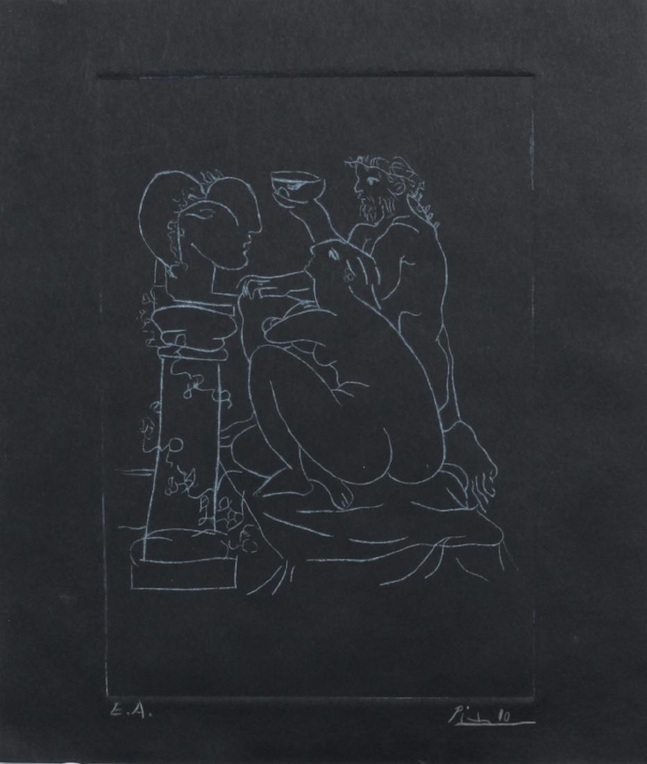Print Pablo Picasso Spanish (1881-1973) Linocut (1 of 5)