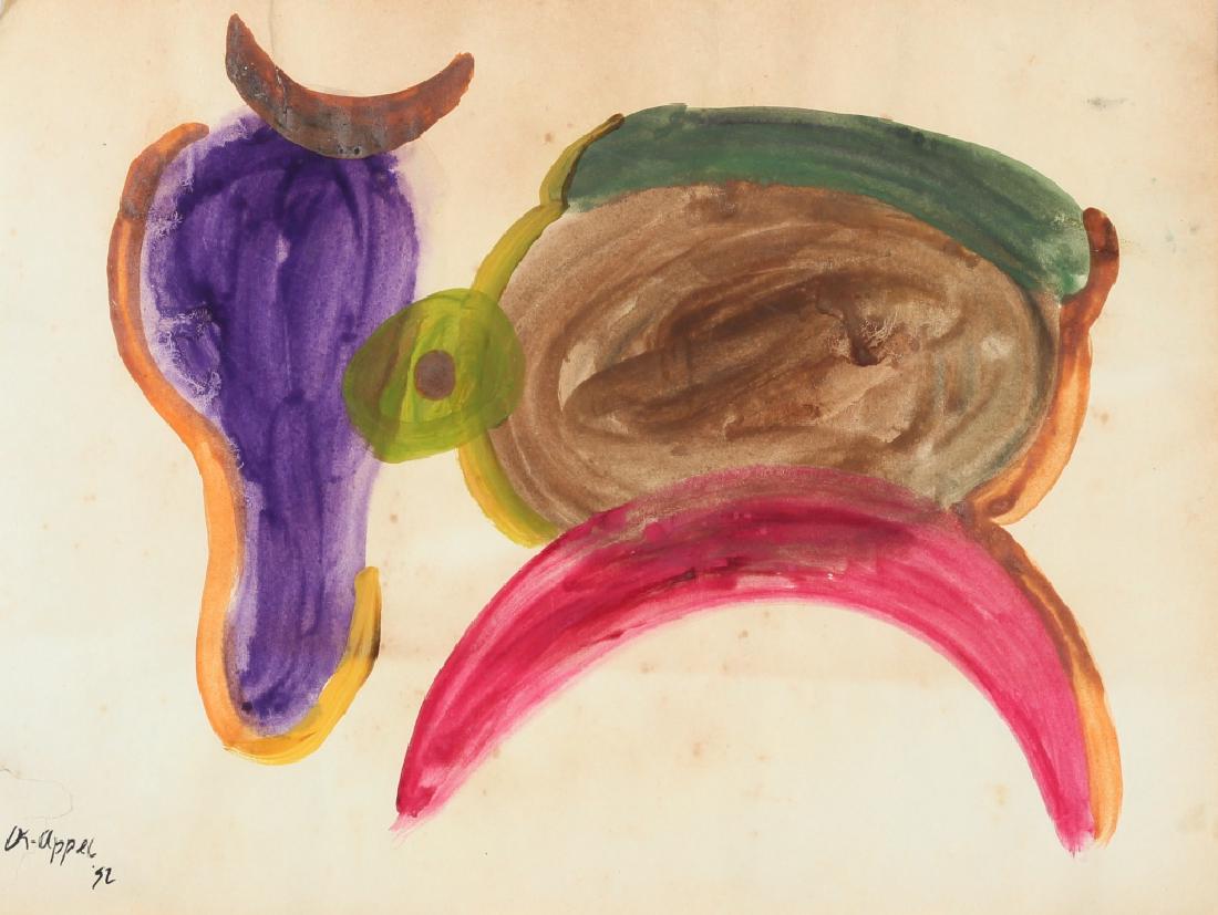 Manner of Karel Appel Dutch (1921-2006) Watercolor (1 of 6)