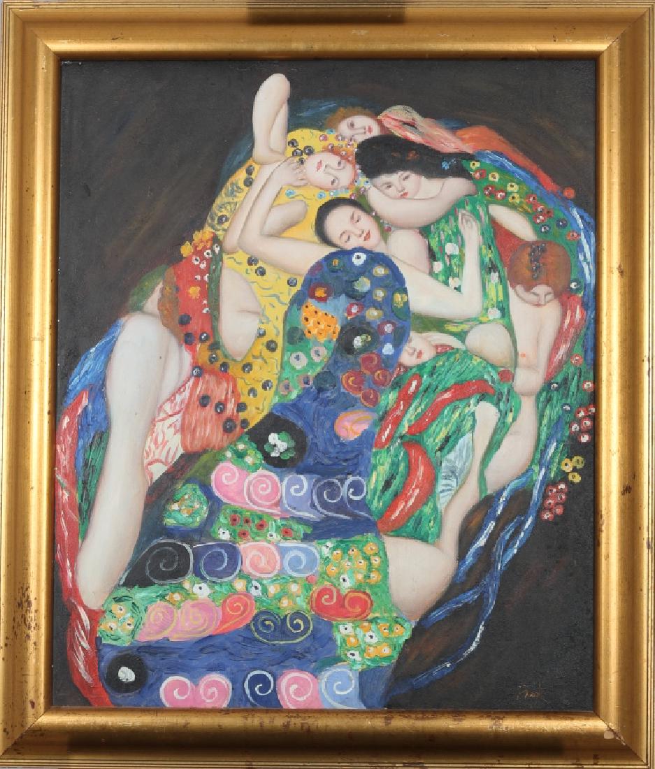Style of Gustav Klimt Austrian (1862-1918) Acrylic (1 of 19)
