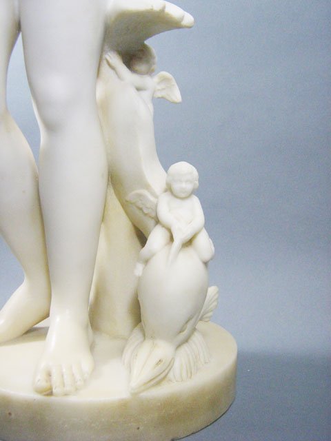 UNSIGNED ITALIAN MARBLE FEMALE SCULPTURE - 3