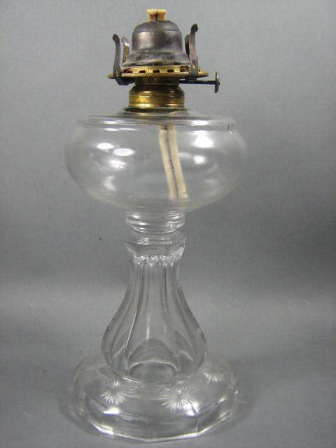 19th Century Glass Oil Lamp