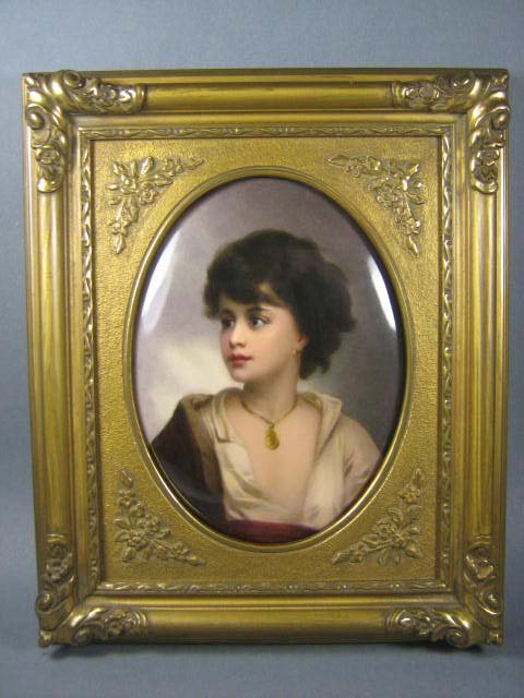 KPM Porcelain Plaque Young Girl Berlin