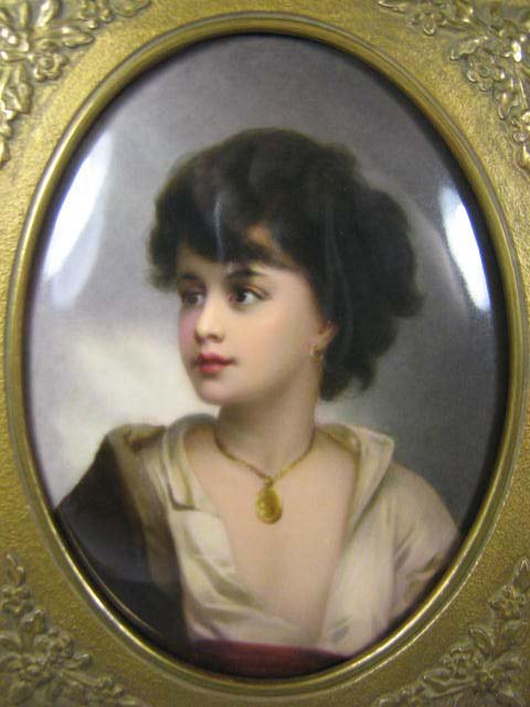 KPM Porcelain Plaque Young Girl Berlin - 2