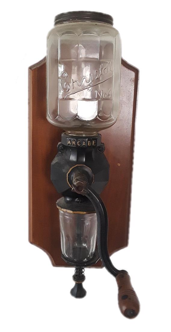 Antique Wall Mount Arcade Cast Iron Coffee Grinder