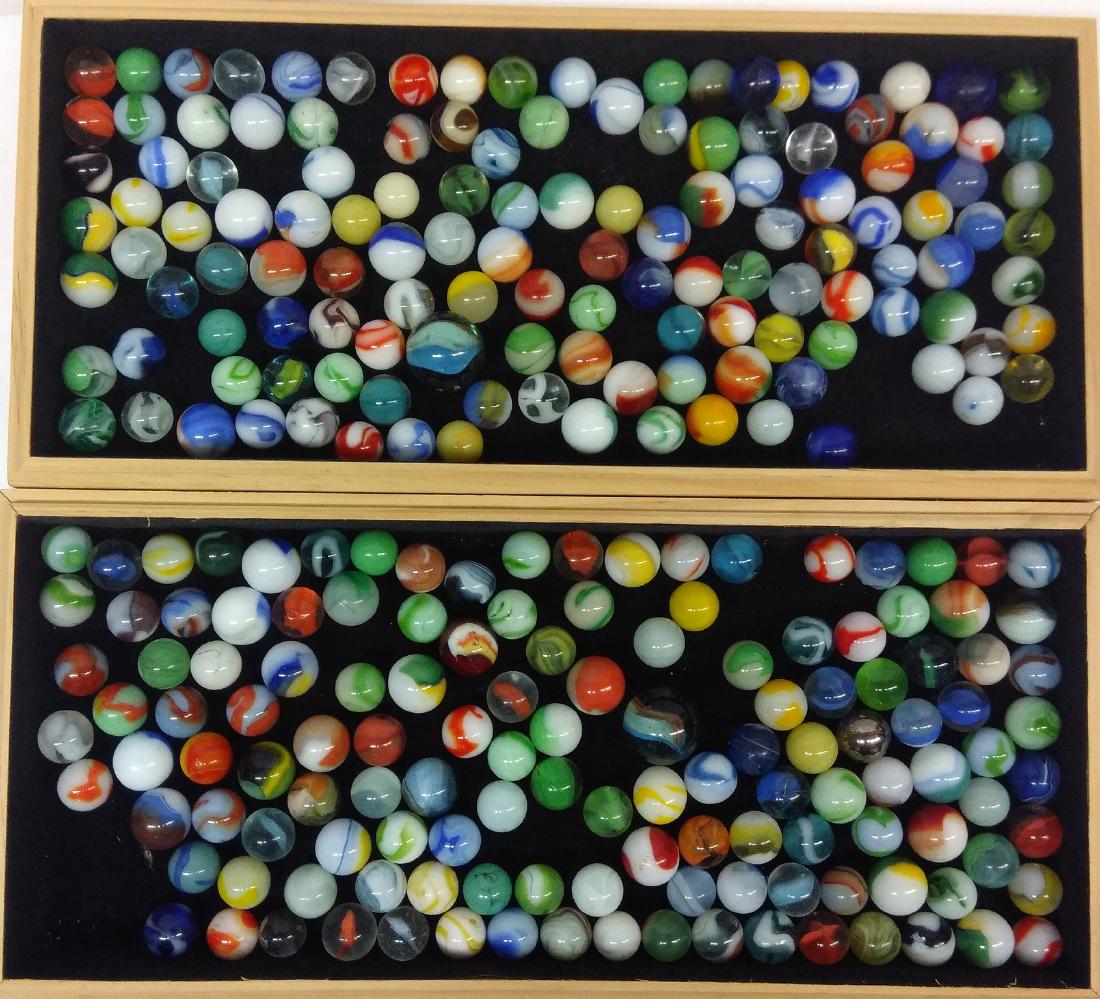 Lot of Assorted Vintage Glass Marbles: Lot of Assorted Vintage Glass Marbles