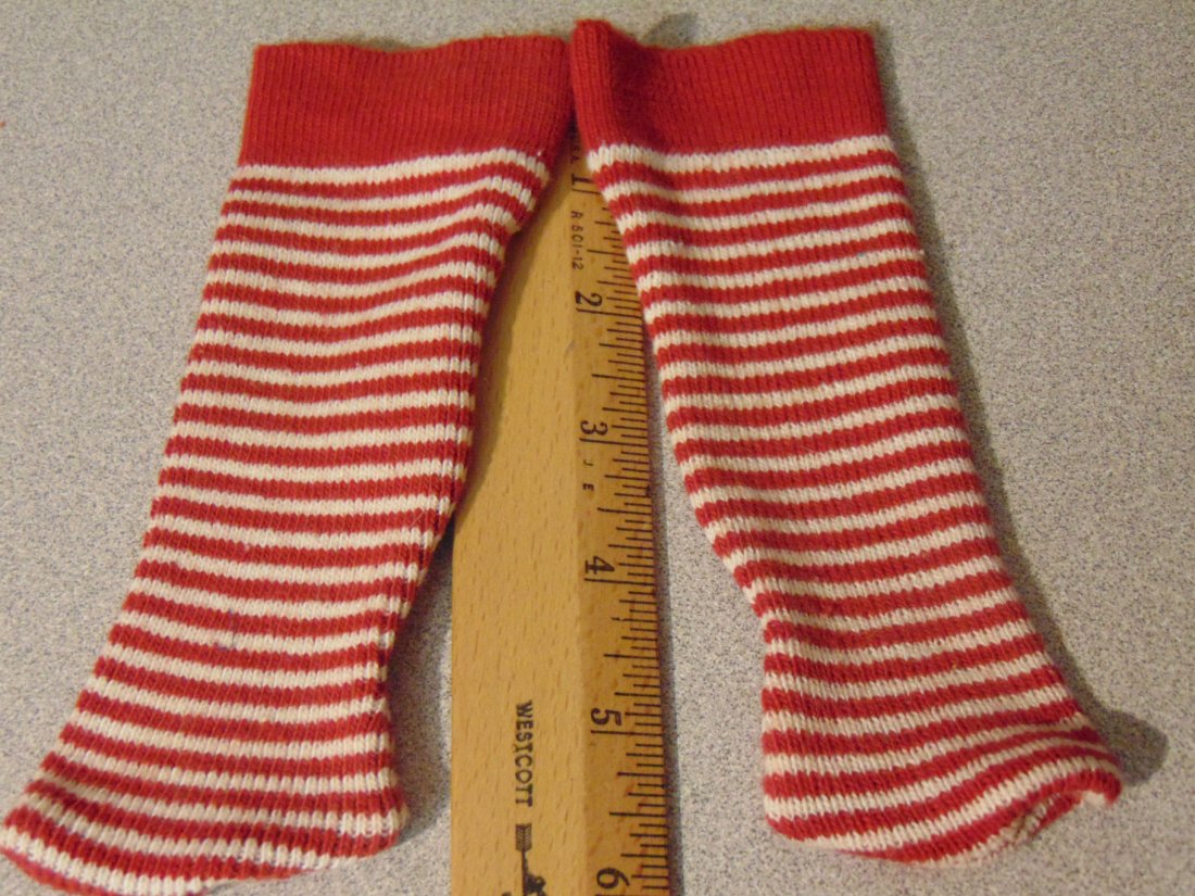 6" ANTIQUE SOCKS FOR JUMEAU: NORMAL AGED IMPERFECTIONS MEASUREMENTS ARE IN THE PICTURES