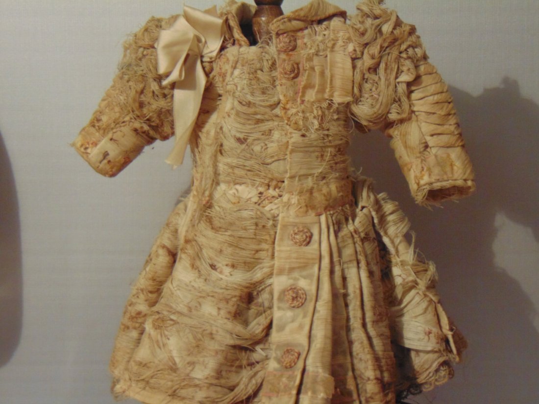Ca. 1860's EQUISITE FACTORY TYPE JUMEAU TAFFET DRESS (1 of 14)