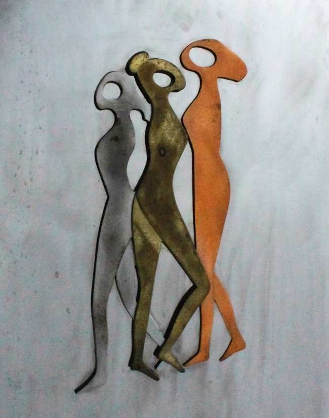 SCULPTURE WOMEN FIGURES ABSTRACT MODERN METAL G.CALLEYA (1 of 4)