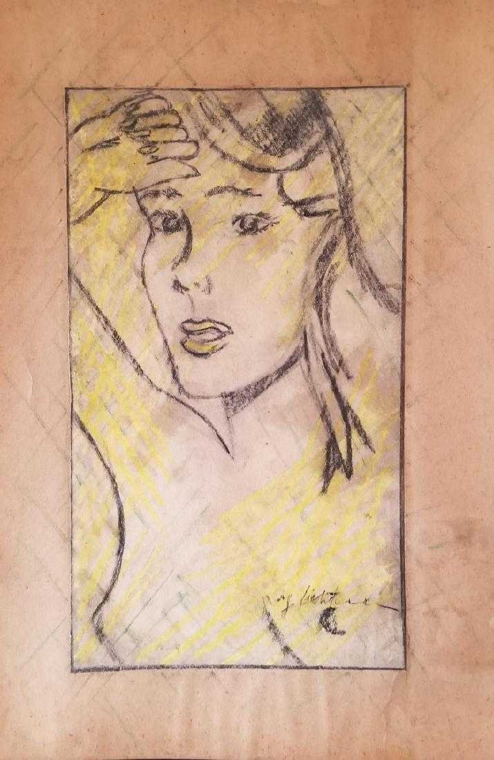 LICHTENSTEIN MIXED MEDIA ON PAPER (1 of 1)