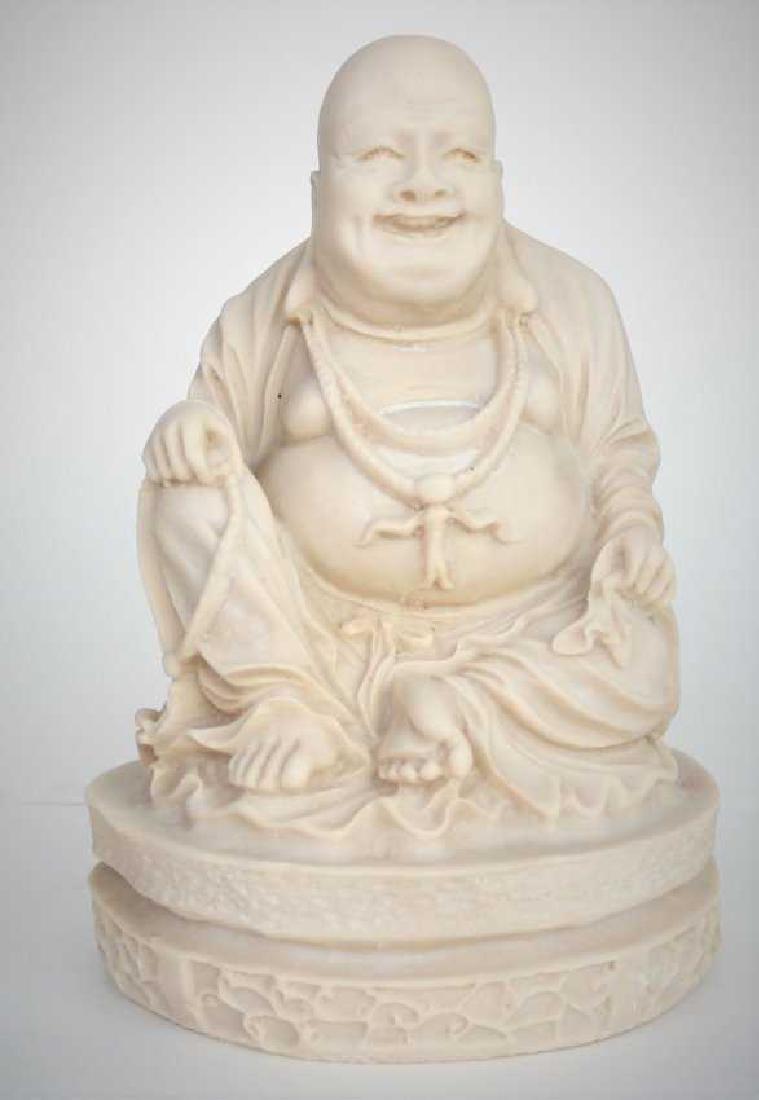 Buddha Statue Figure Sculpture White Asian Art (1 of 3)