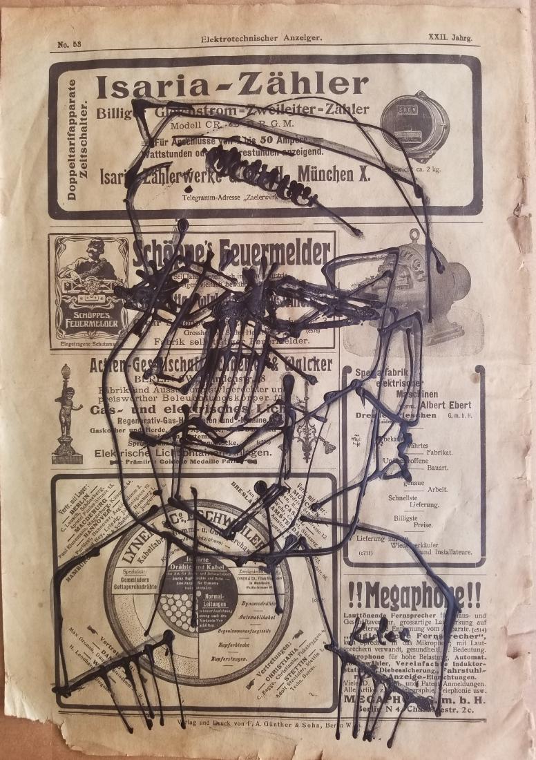 Paul Klee Drawing on Newspaper (1 of 1)