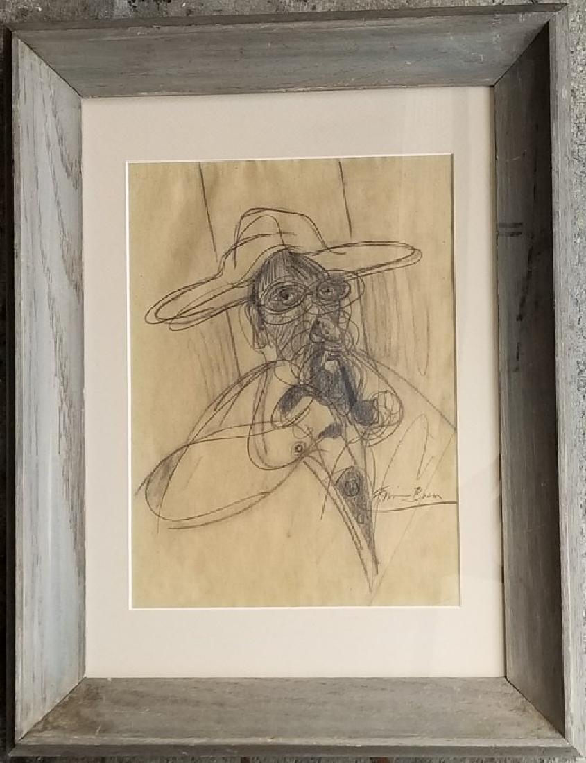 PENCIL ON PAPER SIGNED FRANCIS BACON (1 of 2)