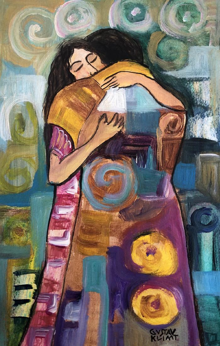 Signed Gustav Klimt Austrian Women Man(1862-1918) (1 of 2)