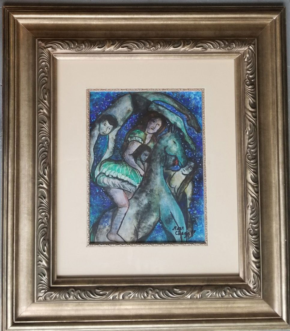 Marc  Chagall Mixed Media Russian French Art Signed (1 of 2)