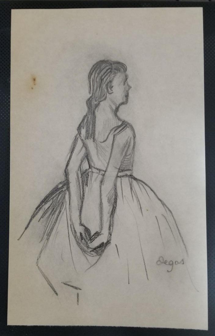 Edgar Degas Mixed Media on paper Dancer Ballerina (1 of 1)