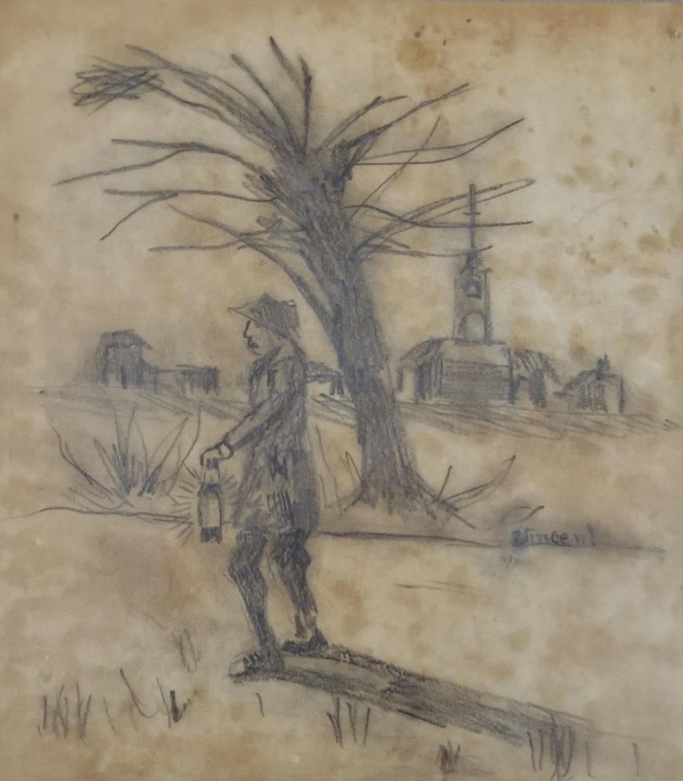 Vincent Van Gogh Landscape Drawing (1853-1890) (1 of 2)