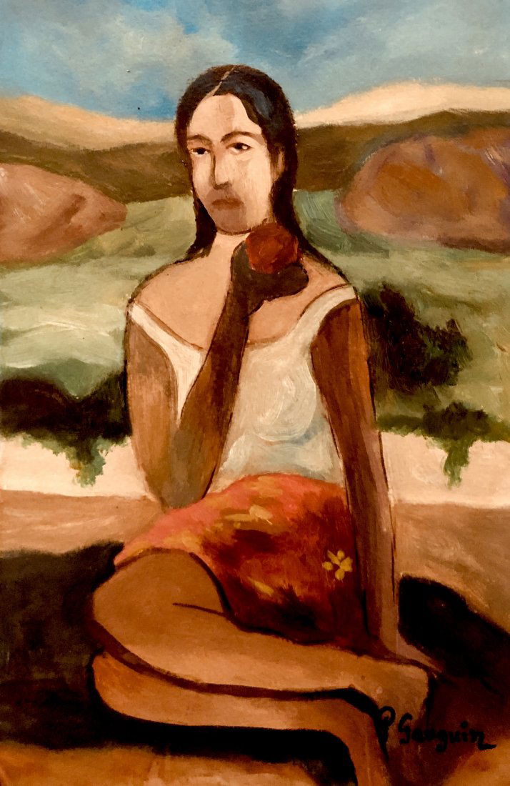Paul Gaugin Art Post Impressionist Woman Landscape (1 of 2)