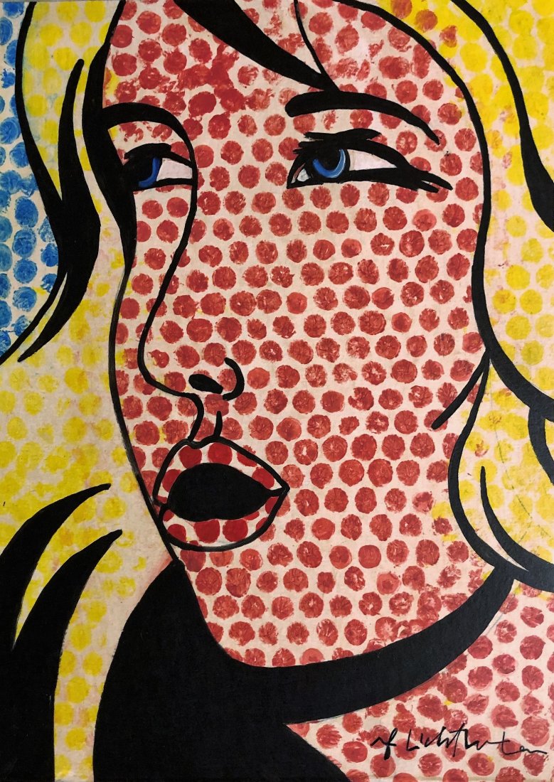 Roy Lichtenstein signed mixed media American Pop Art (1 of 1)