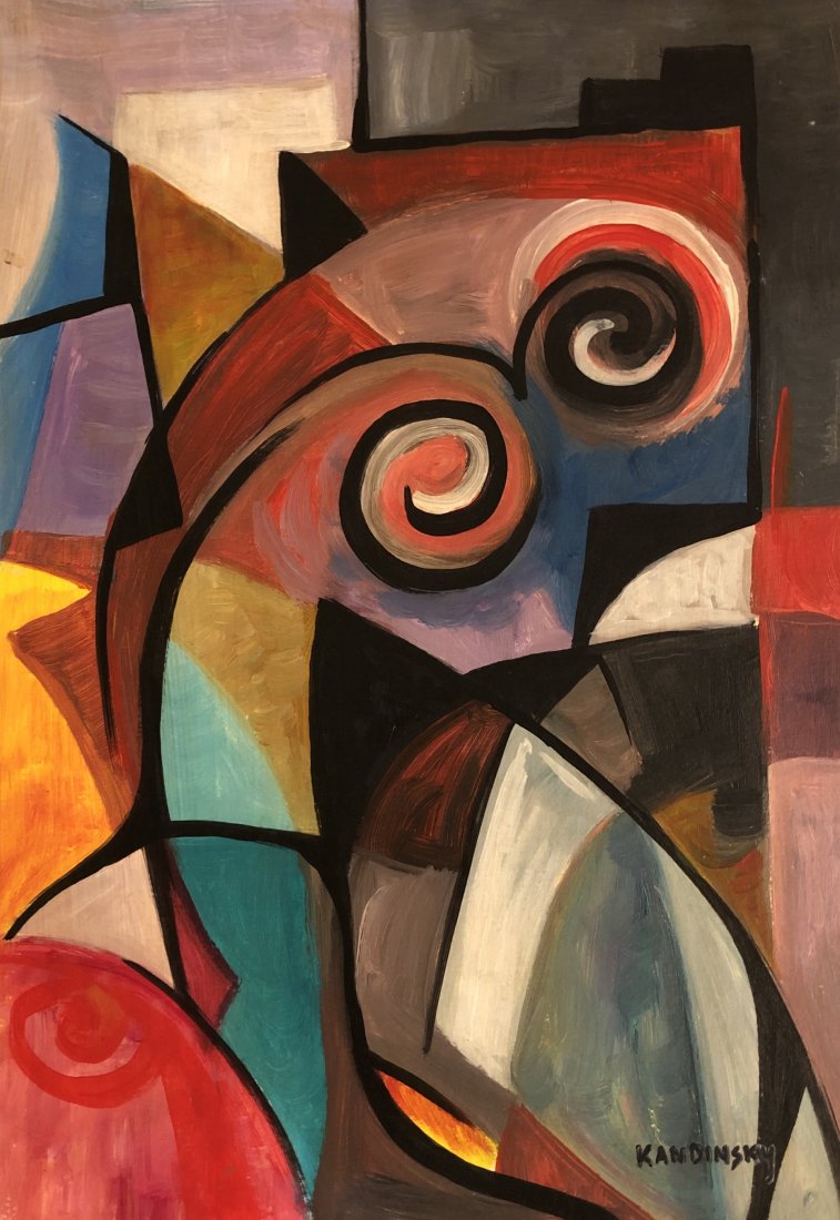 Wassily Kandinsky Mixed Media French Russian Abstract (1 of 1)