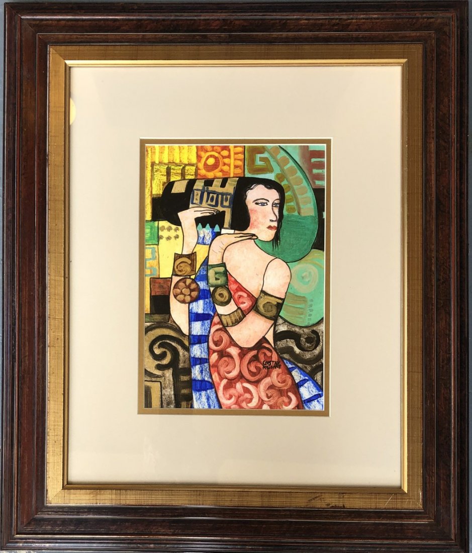 Gustav Klimt Mixed Media Fermale men Austrian 1862-1918 (1 of 2)