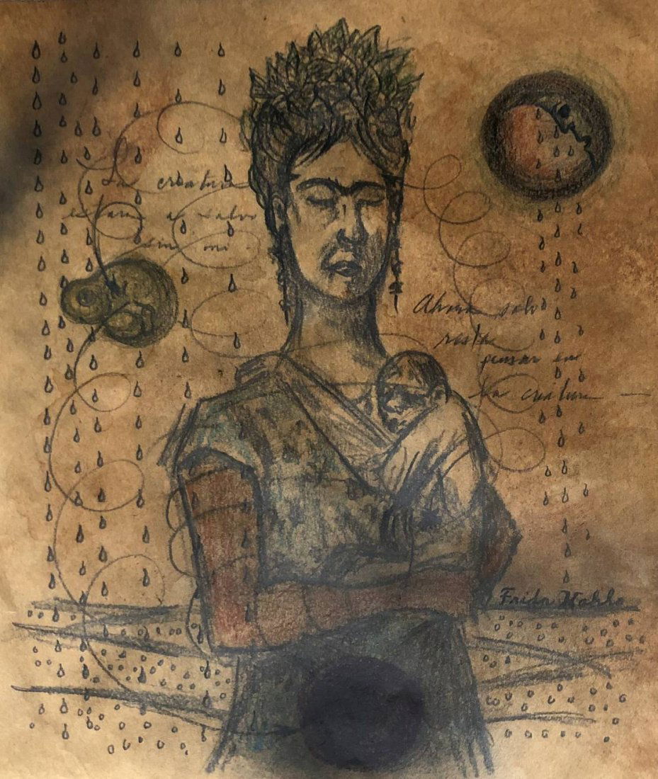 Frida Kahlo Drawing Mexican (1 of 1)