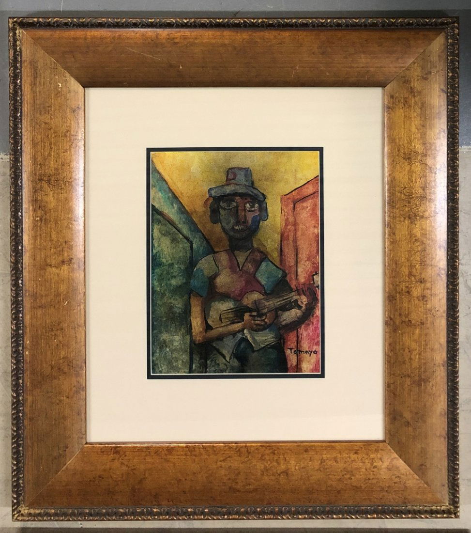 Rufino Tamayo Musician Guitar Signed Mexican 1899-1991 (1 of 2)